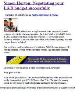 HRreview - Negotiating Your L&D Budget Successfully (1)